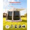 Beige 300D Oxford Pop Up Screen Tent 4-8 Person 6-Sided Canopy